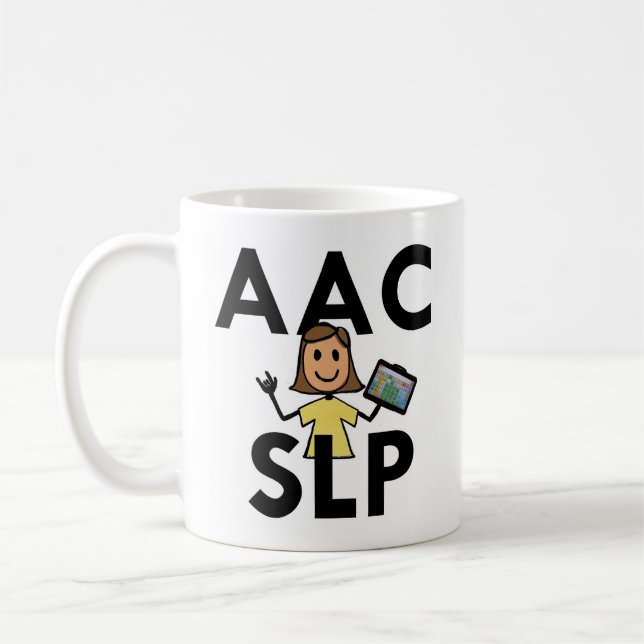 AAC SLP Frau-Tasse Kaffeetasse (Links)