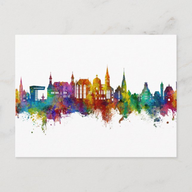 Aachen Germany Skyline Postkarte (Vorderseite)