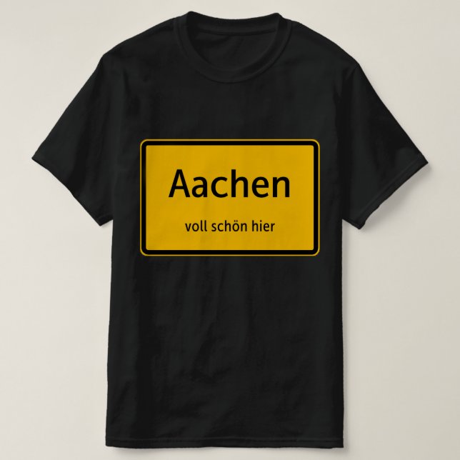 Aachen Messieurs Hommes T-shirt Tshirt (Design devant)