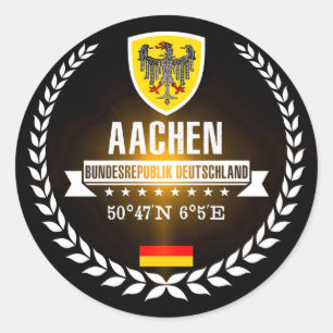 Aachen Runder Aufkleber