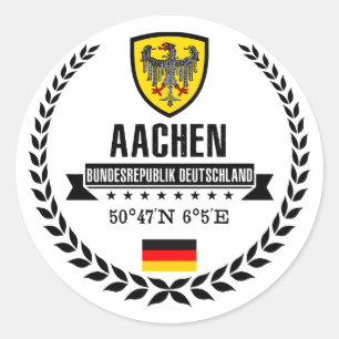 Aachen Runder Aufkleber