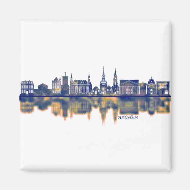 Aachen Skyline Magnet (Vorne)