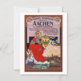 Aachen Vintage Poster Deutschland 1910 Postkarte