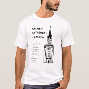 Aachener Dom, Aachen Minimalistische Kunst T-Shirt