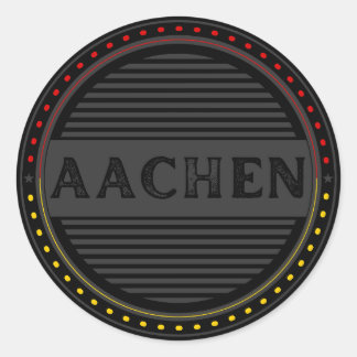Aachener Stadtstolz-Emblem – Deutsche Identität Runder Aufkleber