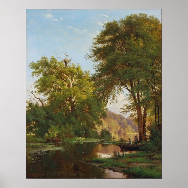 Aagaard Fishing Boat Landschaftsbild Malerei Poster (Vorne)