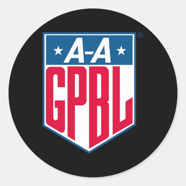 Aagpbl All American Beruflich Baseball League Runder Aufkleber (Vorderseite)
