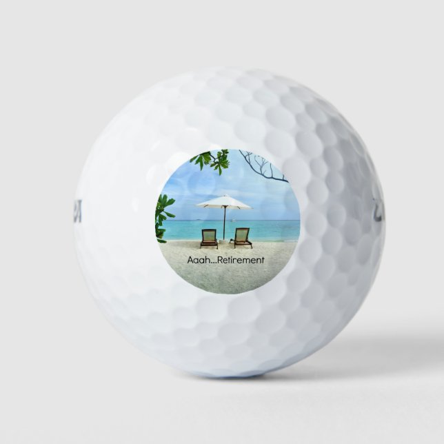 Aah... Pensionierung. Golfball (Vorderseite)