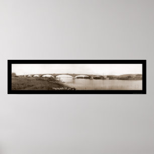 Aal-Fluss-Brücken-Humboldt-Foto 1912 Poster