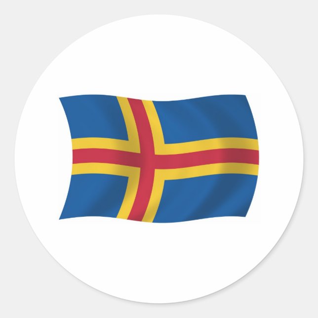 Aaland Flag Sticker (Vorderseite)