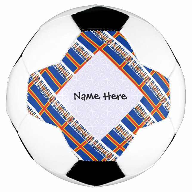 Aaland Islands and Ålander Flag Personalisiert Fußball (Vorderseite)