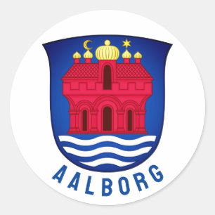 Aalborg - DÄNEMARK Runder Aufkleber
