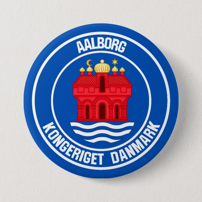 Aalborg Round Emblem Button (Vorderseite)