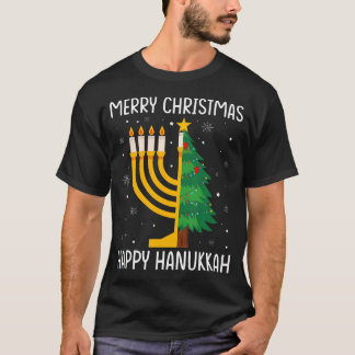 Aam Merry Chrismukkah Happy Hanukkah Christmas Tre T-Shirt