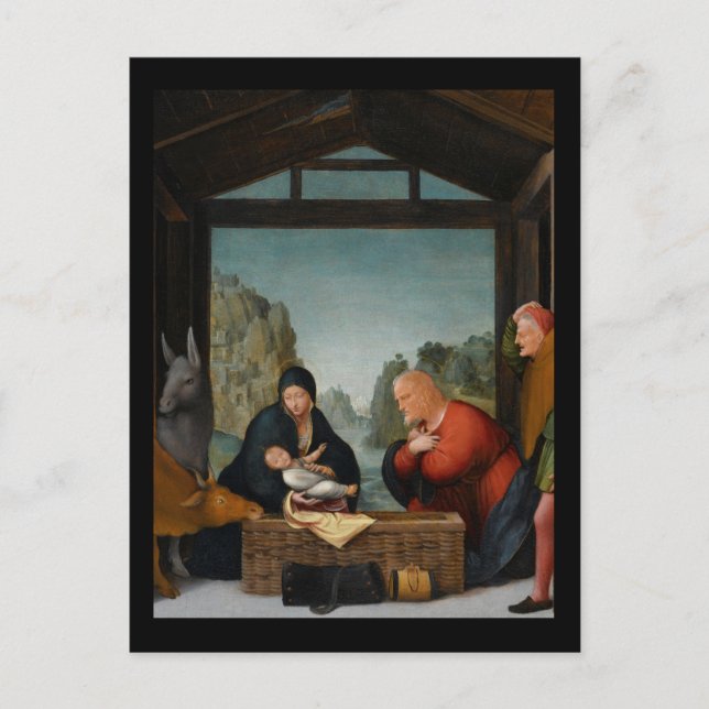 Aanbidding der Herders Abiding Shepherds Postkarte (Vorderseite)