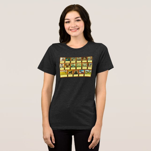 Aap Noot Mies Tri-Blend Shirt (Vorderseite voll)