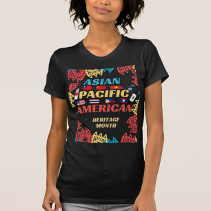AAPI-Erbe-Monat 2026 Pinsel-Flaggen Festlich T-Shirt