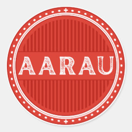 Aarau City Pride Emblem – Schweizer Identität Runder Aufkleber