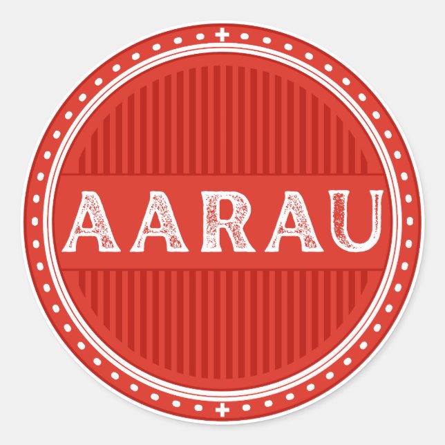 Aarau City Pride Emblem – Schweizer Identität Runder Aufkleber (Vorderseite)