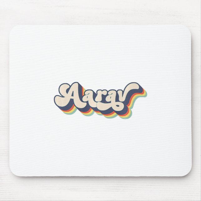 Aarav Name Personalisiert Nachname Vorname Aarav P Mousepad (Vorne)
