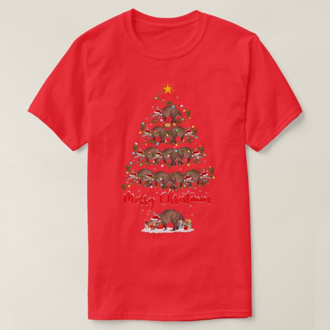 Aardvark Animal Lover Matching Santa Aardvark Chri T-Shirt (Design vorne)