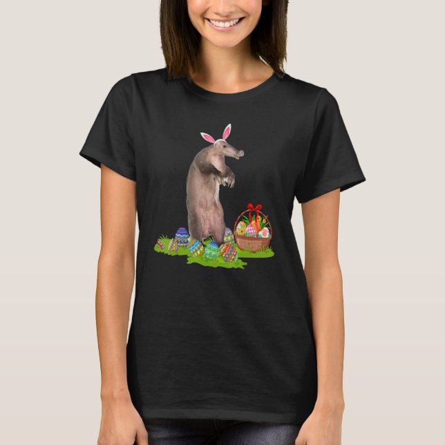 Aardvark Ostereier Jagd Bunny Aardvark Osterfeier T-Shirt (Vorderseite)