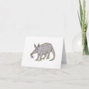 Aardvark ready to eat an ant karte