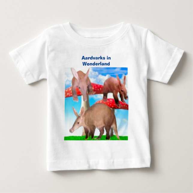 Aardvarks im Wonderland Baby T - Shirt (Vorderseite)