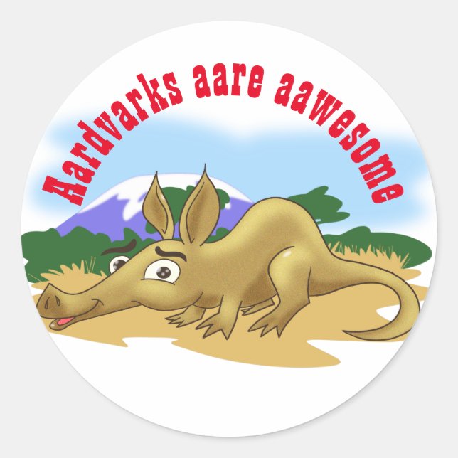Aardvarks sind fantastisch runder aufkleber (Vorderseite)
