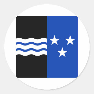 Aargau-Flagge Runder Aufkleber