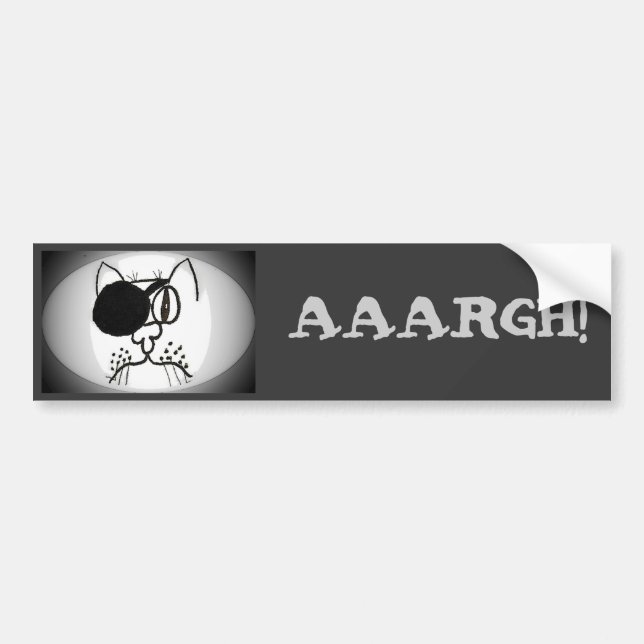 Aargh! Eye Patch Pirate Cat Autoaufkleber (Vorne)