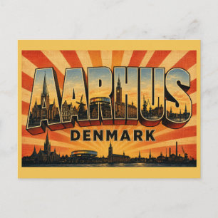 Aarhus Dänemark Kathedrale Stadtansicht Postkarte