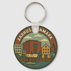 Aarhus Dänemark Stadtansicht Schlüsselanhänger