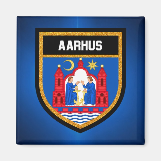 Aarhus Flag Magnet (Vorne)