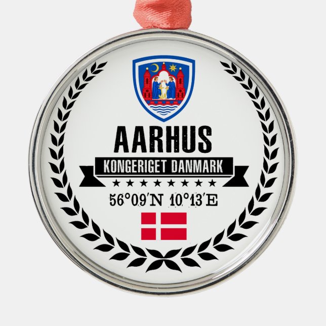 Aarhus Ornament Aus Metall (Vorne)
