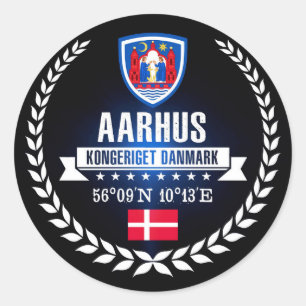 Aarhus Runder Aufkleber