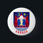 Aarhus-Wappen - DÄNEMARK Button<br><div class="desc">Wappen der Gemeinde Aarhus,  in Dänemark.</div>