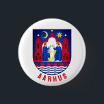 Aarhus-Wappen - DÄNEMARK Button<br><div class="desc">Wappen der Gemeinde Aarhus,  in Dänemark.</div>
