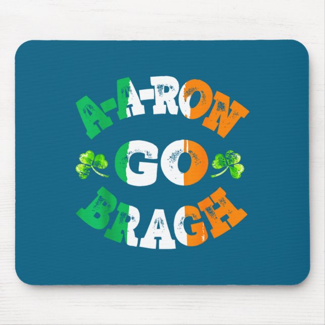 Aaron Erin Go Bragh Shamrock St Patricks Day  Mousepad (Vorne)