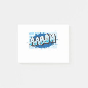 Aaron Ihr Name Graffiti Brick Wall stilisiert Post-it Klebezettel