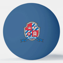 Aaron Letter A Adler Wappen Red Blue Tischtennisball
