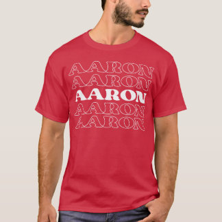 Aaron Name Personalisierter Erster Nachname Mädche T-Shirt