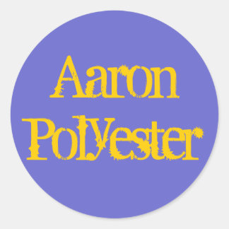 Aaron Polyester Runder Aufkleber