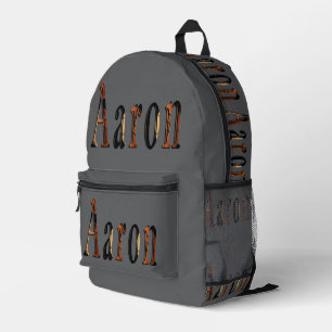 "Aaron und das Spiel des Ruhms" Sein Name Bedruckter Rucksack
