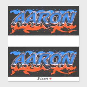 Aaron Vorname Name Graffiti Aufkleber Sticker