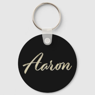 Aaron weiß-Button-Schlüsselger Schlüsselanhänger