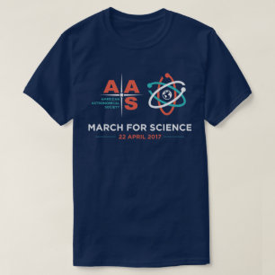 Aas + März für Wissenschaft; Marine-Blau T-Shirt