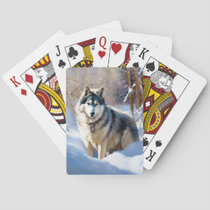 Aaskan Malamute Let It Snow Weihnachten Spielkarten