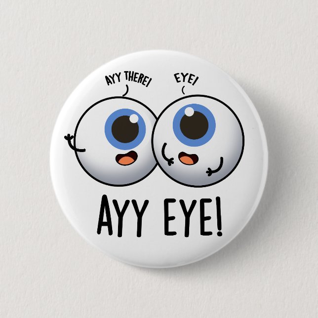 Aay Eye Funny AI Pun Button (Vorderseite)