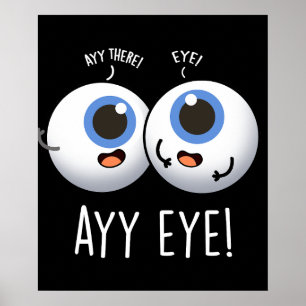 Aay Eye Funny AI Pun Dark BG Poster